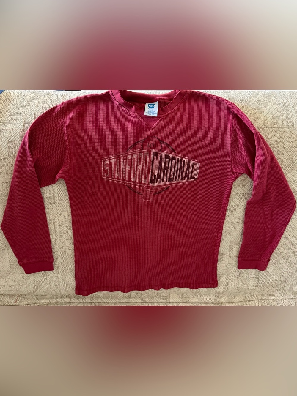 Official NCAA Stanford Cardinal Red Thermal Crewneck Sweater